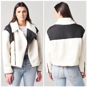 Frame Fleece Mix Moto Jacket